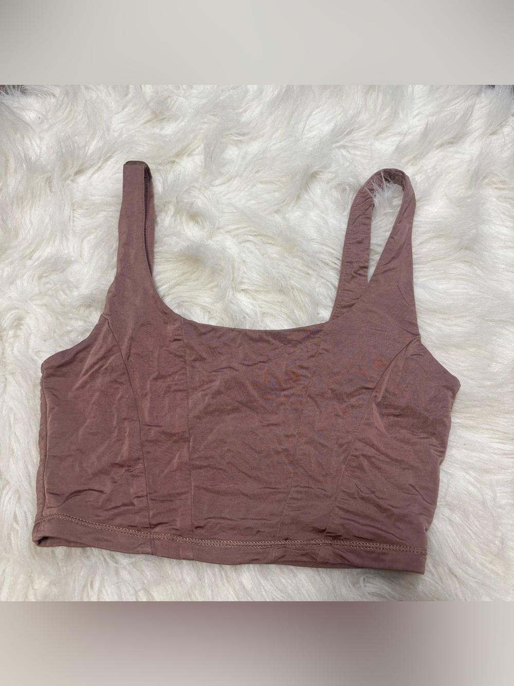 Free People Intimately “Be Cool” Brami Cropped Tank in the Color Pink Clay XS
